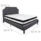Flash Furniture Brighton Queen Platform Bed Set, Drk Gry SL-BM-15-GG - alternate 2